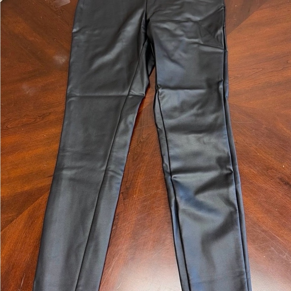 Black Faux Leather Pants